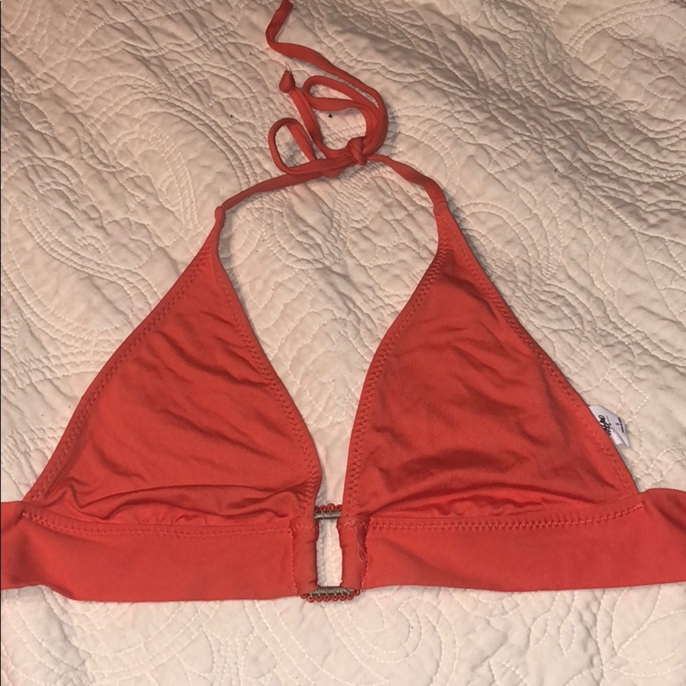 Orange swimsuit top